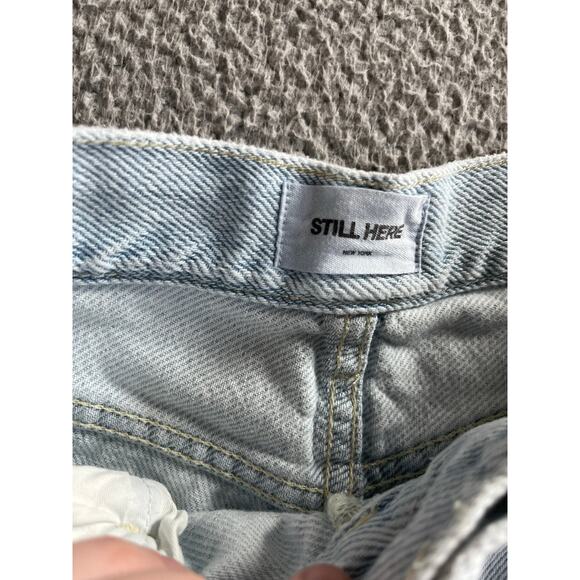 Still Here Jeans XXS 00 Baggy Wide Leg High Waist Button Light Retro Grunge 24 - Picture 5 of 14